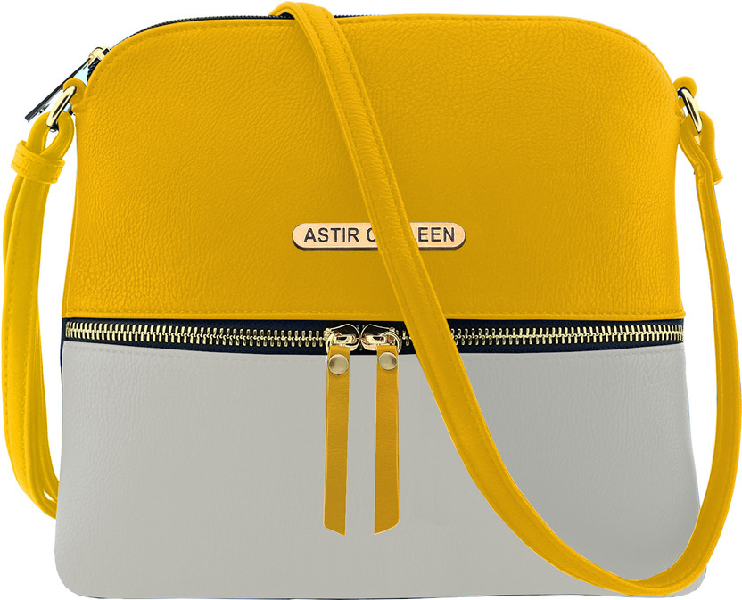 Metallic Zip - Yellow & White