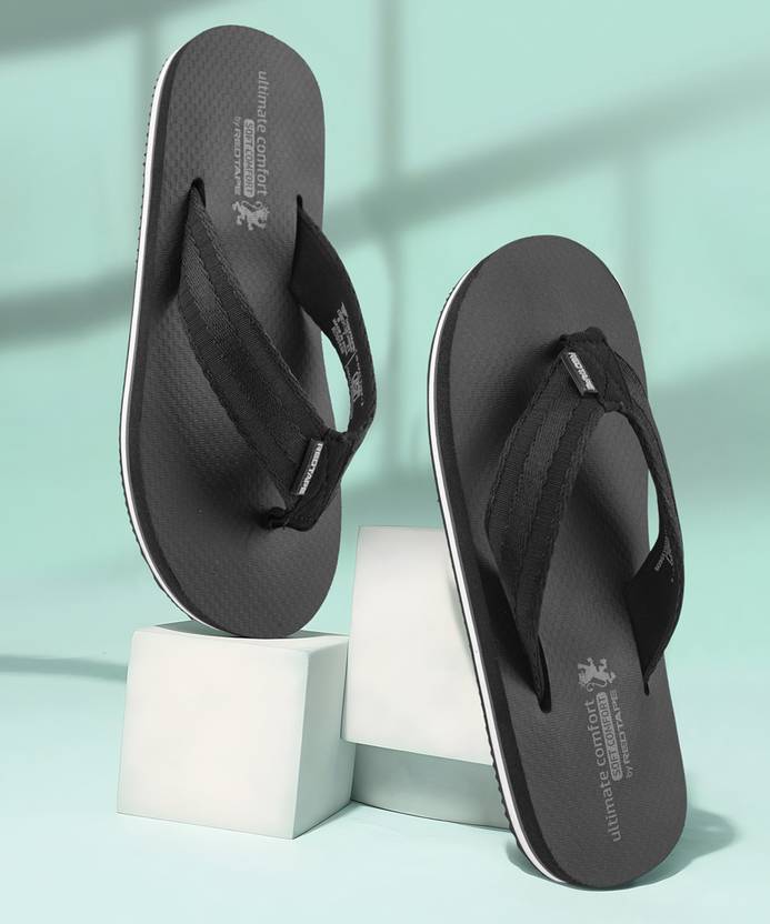 RED TAPE Men Flip Flops  (Black , 10)