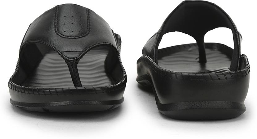 Men META-1 Black Flats Sandal