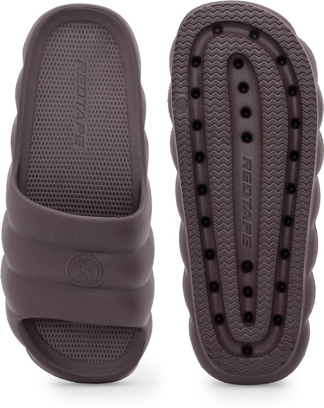 RED TAPE Men Maroon Slides Size 8 - Image 5