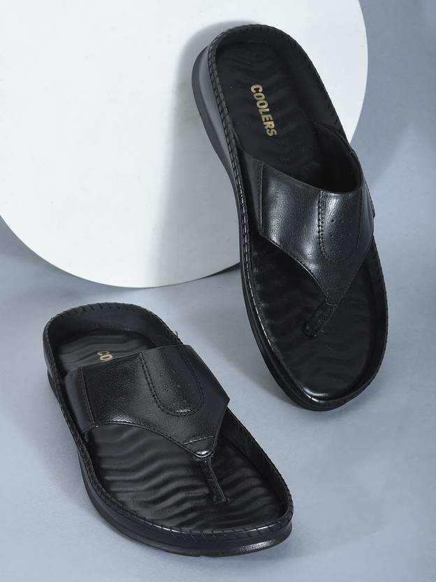 Men META-1 Black Flats Sandal