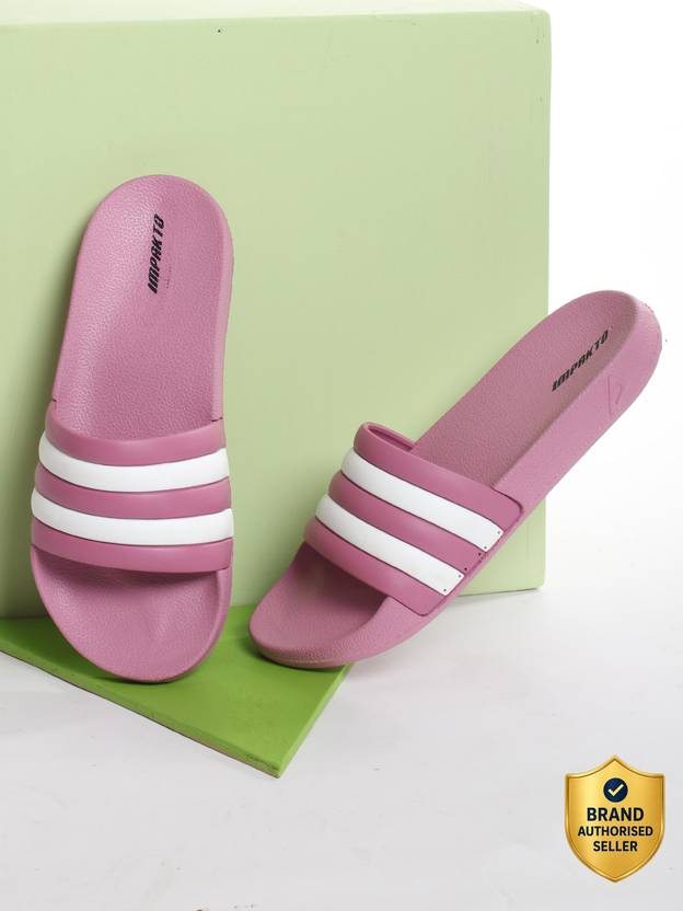 Impakto by Ajanta Women Casual Slider, Cushioned Comfort Slip-On Slipper, Flip Flop for Outdoor Slides