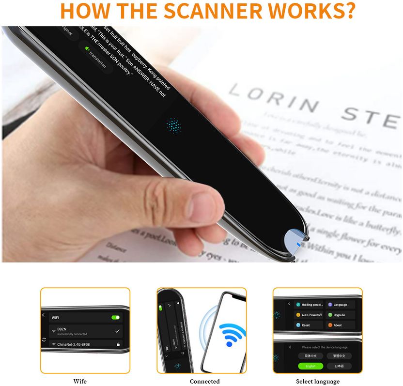 Qiwa AI Smart Translation Pen (Black) - Image 3
