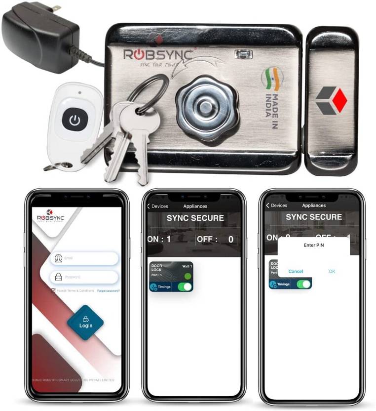 Robsync Metal Electronic Door Lock with Inbuilt WiFi Controller Device