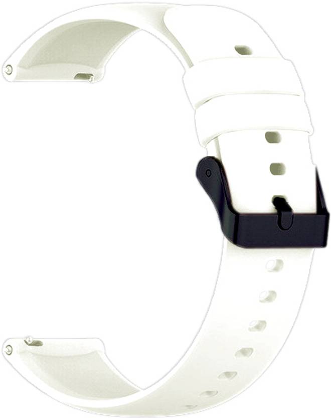 Melfo Black Clip Rubber Strap Compatible with Noise ColorFit Caliber 2 Buzz Smart Watch Strap