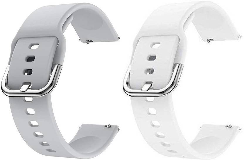 PUNAK 22 mm 22 MM Soft Silicon Smartwatch Band Straps Pack of 2 Smart Watch Strap