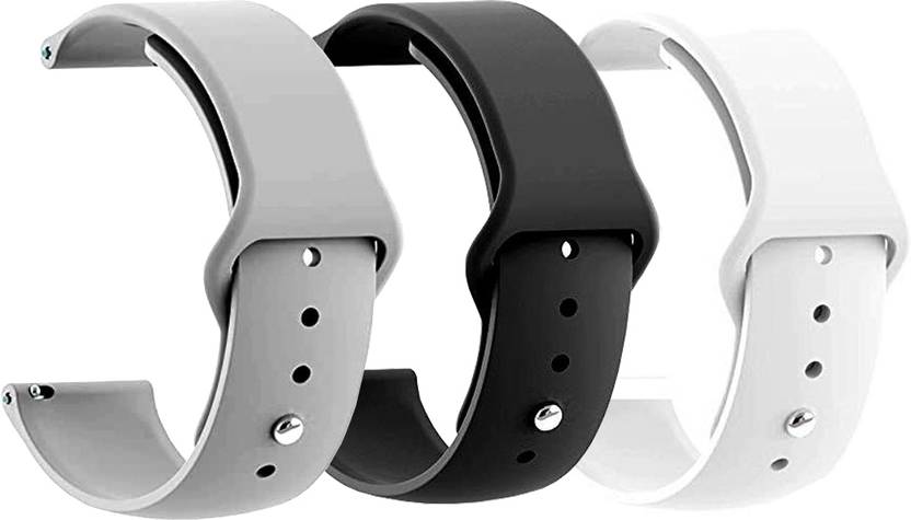 PUNAK 22 mm 22MM Silicon PACK OF 3 Smart Watch Strap