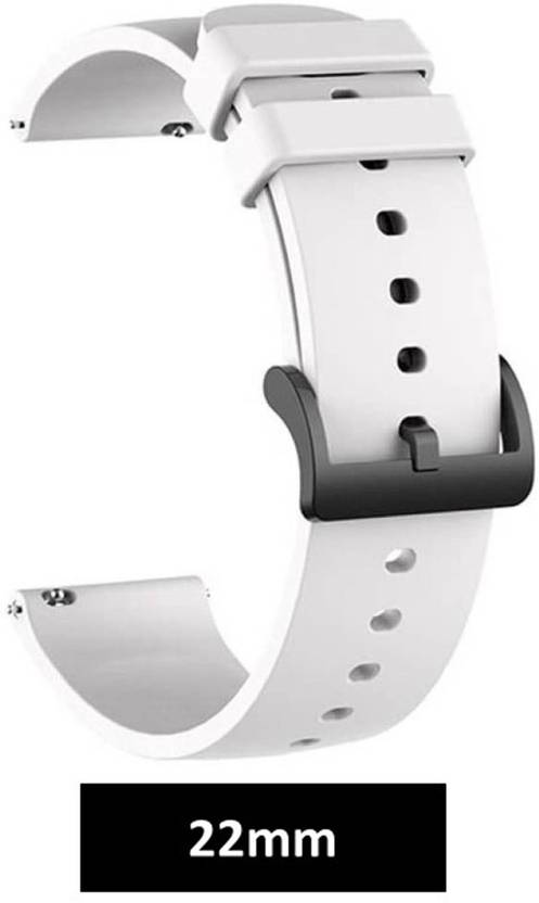 Antoj Silicone Watch Straps Compatible with Noise Active | Buzz | Caliber | black buckle(white) Smart Watch Strap