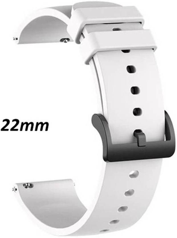 Antoj Silicone Compatible with Samsung Gear S3 Frontier I Gear S3 Classic I Galaxy Watch3 (45mm) I Galaxy Watch (46mm) black buckel(white) Smart Watch Strap