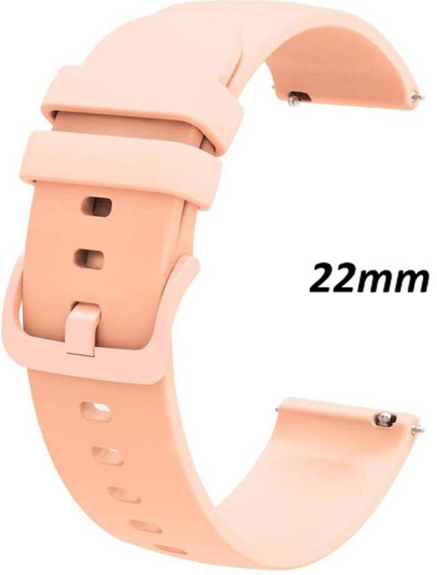 Antoj Silicone Watch Straps Compatible with Noise Active | Buzz | Caliber | colored buckle(pink ) Smart Watch Strap