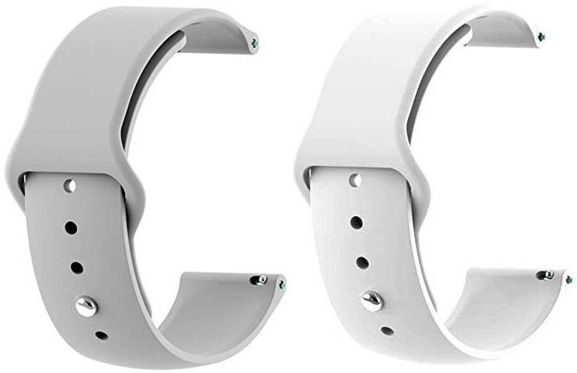PUNAK 22 mm 22MM Silicon Smartwatch Band Straps Pack of 2 Smart Watch Strap