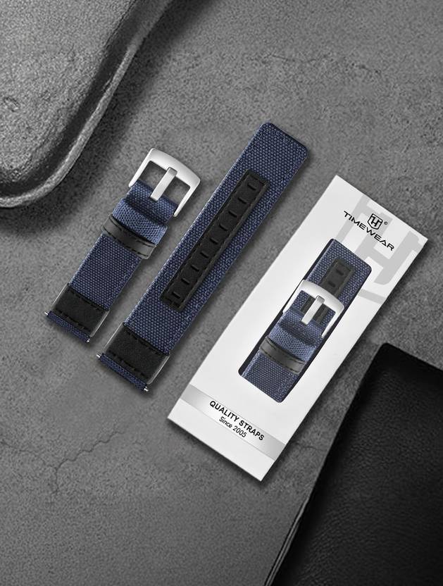 TIMEWEAR Strap with Quick Release Pin Sidebar, Nylon Braided Sports, Compatible Lug width 22 mm Fabric Watch Strap