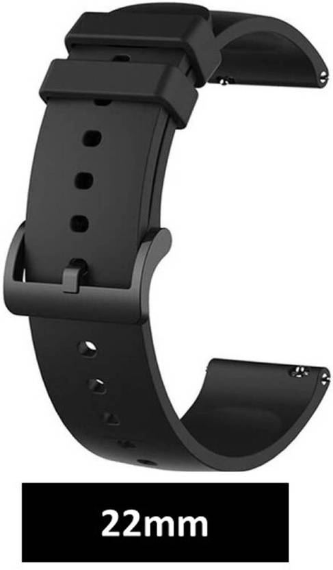 Antoj Silicone Compatible with amazfit 22mm GTR 2 | GTR 2e | GTR 47 colored buckle(black) Smart Watch Strap