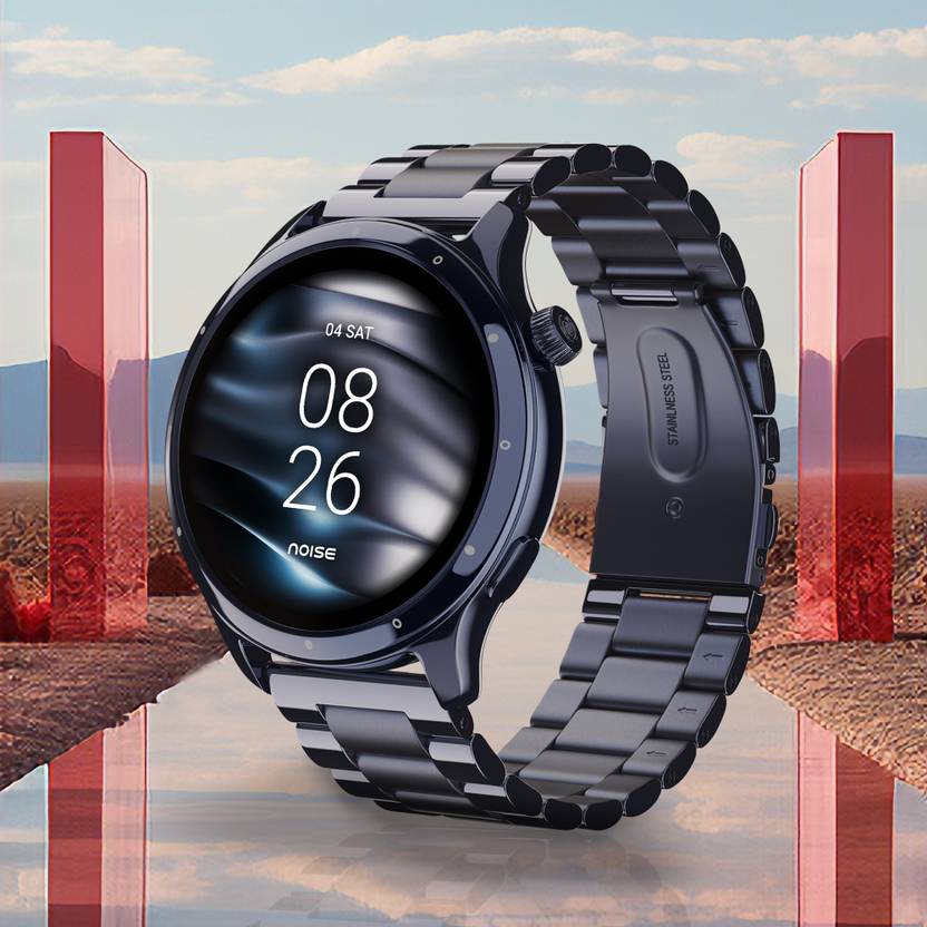 Noise Mettle 1.4'' display, Stainless Steel finish with Metal Strap