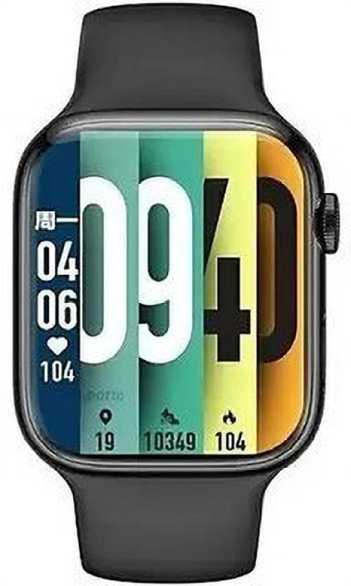Unique Collection Men Stylish T55 with Extra Straps Full Touch Display Fitness tracker Black Smartwatch