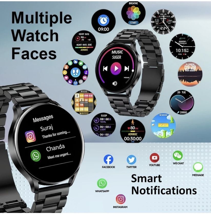 Storia Active 2 Black Smart Watch - Image 2