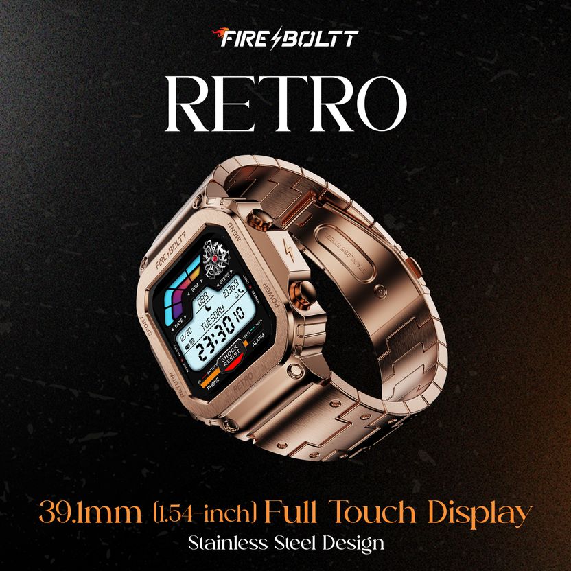 Fire-Boltt Retro 1.54" Display Bluetooth Calling Smartwatch - Image 3