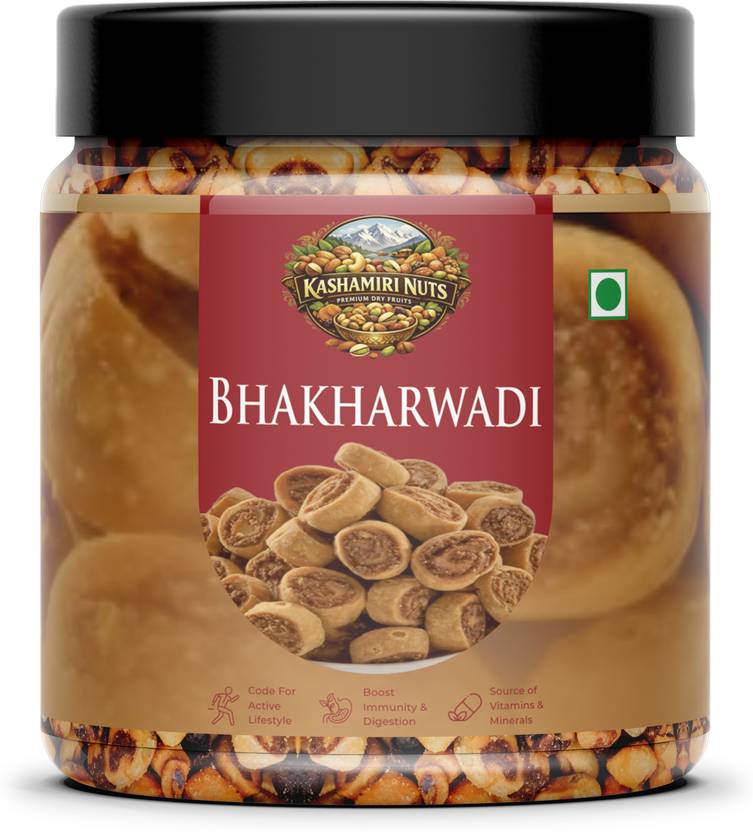 KASHMIRI NUTS Traditional Bhakarwadi | Crispy Spicy Maharashtrian Snack | Crunchy & Flavorful Bhakarwadi