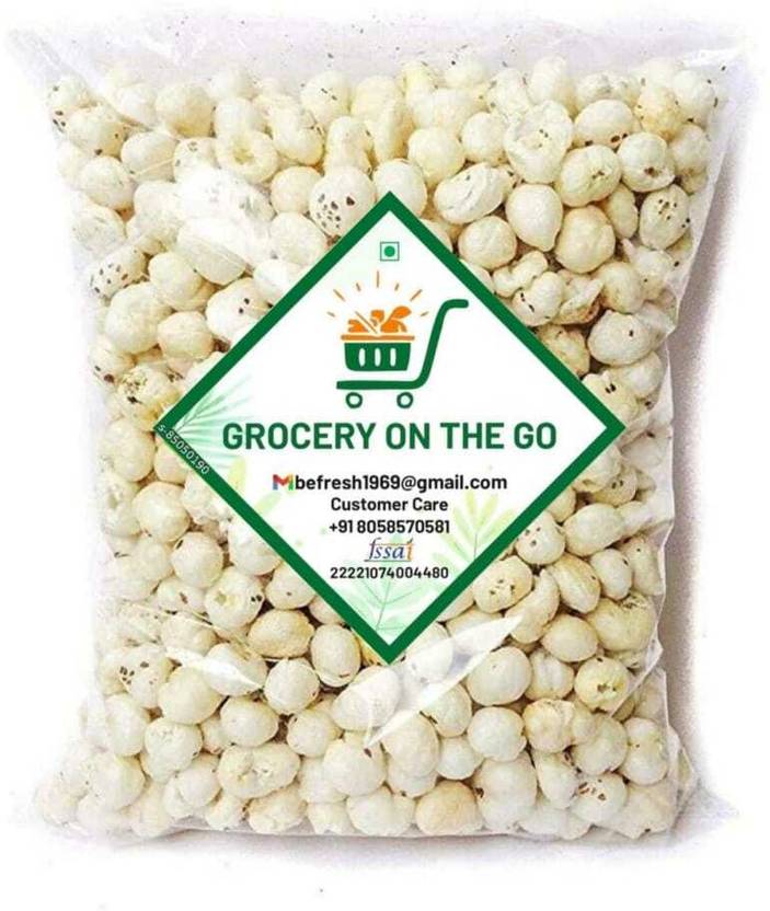 GROCERYONTHEGO PHOOL MAKHANA, LOTUS SEED, FOXNUT, GORGON NUTS PUFFED