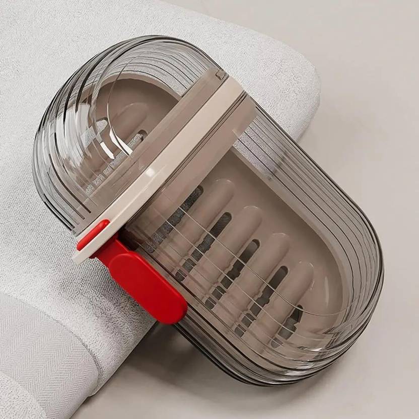 ONE PURCHASE Travel Soap Box Plastic Transparent Waterproof Portable Soap Dish Box for Travel