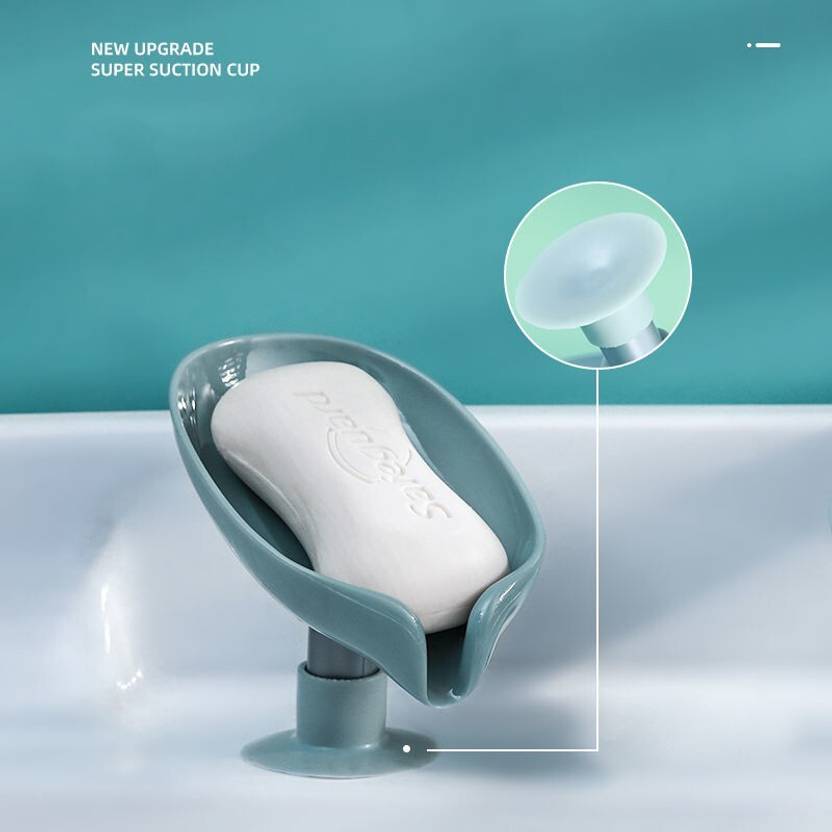 BOVZOX Leaf Shaped No Drill/No Screw Self Draining Soap Holder X1.190