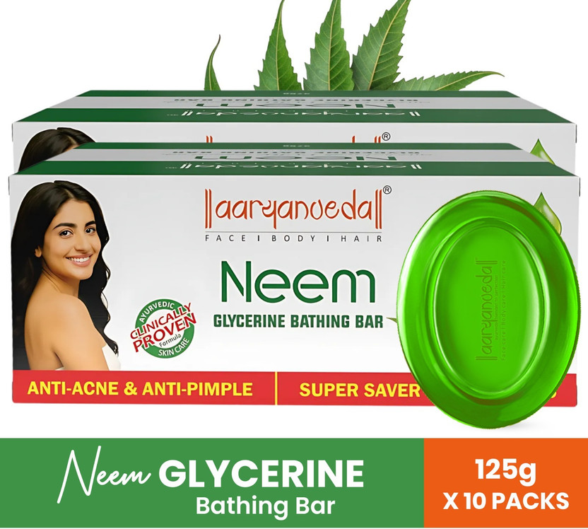 Aaryanveda Neem Soap Ayurvedic Proprietory Medicine 125gm