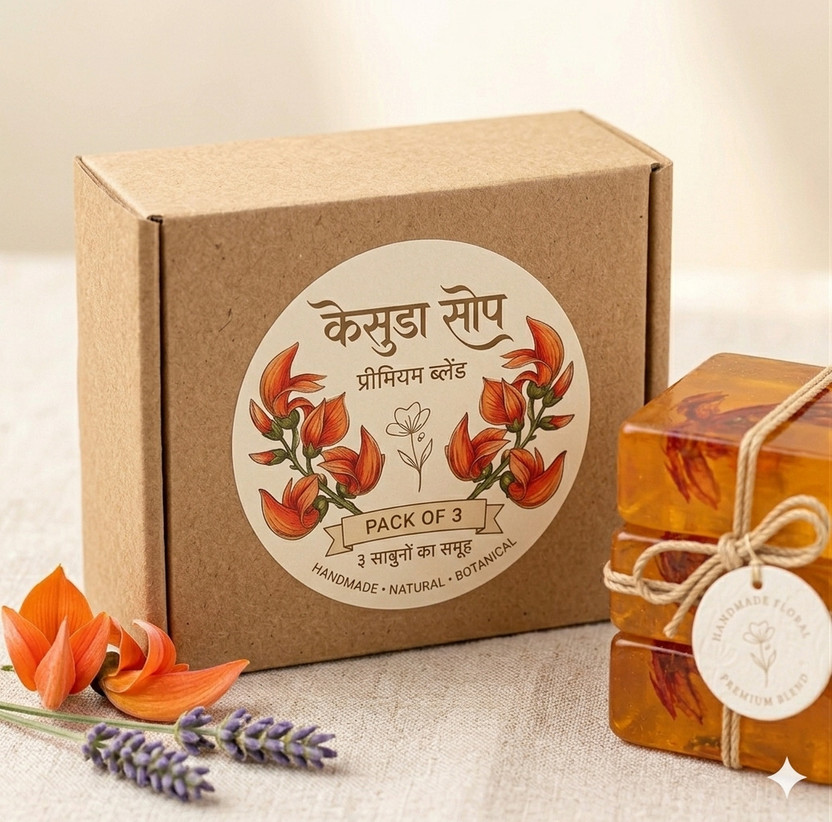 THE LOCAL KITCHEN Kesuda Natural Herbal Bath Soap with Flower