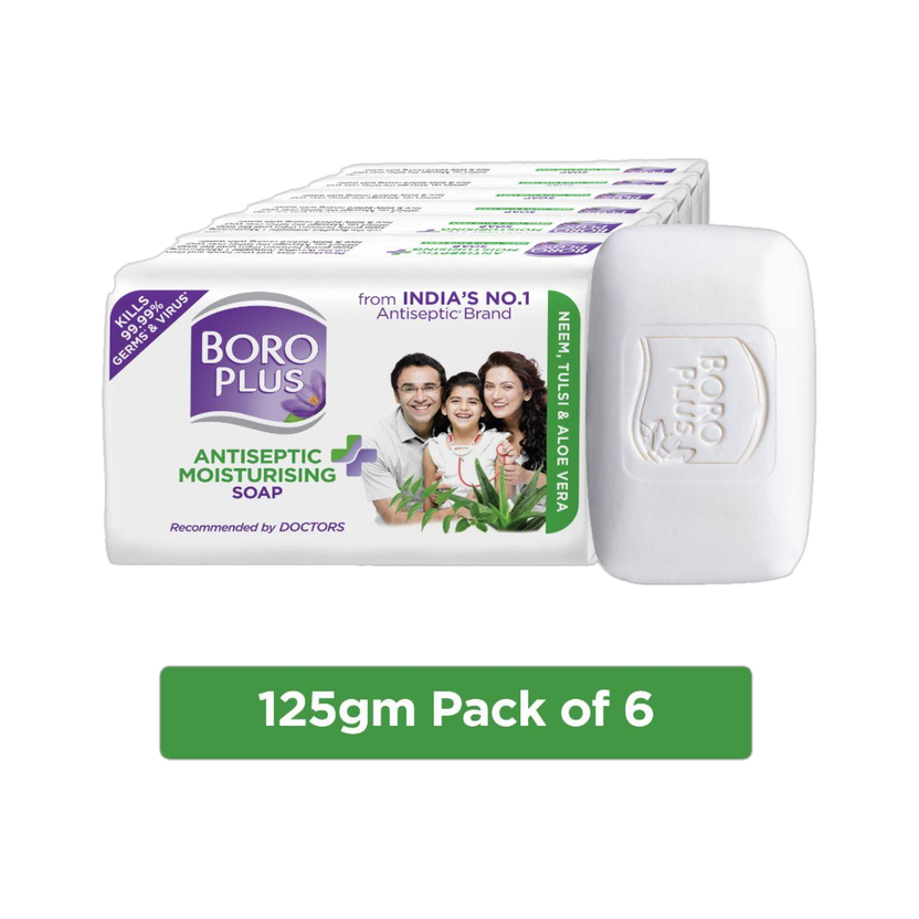 BOROPLUS Antiseptic + Moisturising Soap - Neem, Tulsi & Aloe Vera