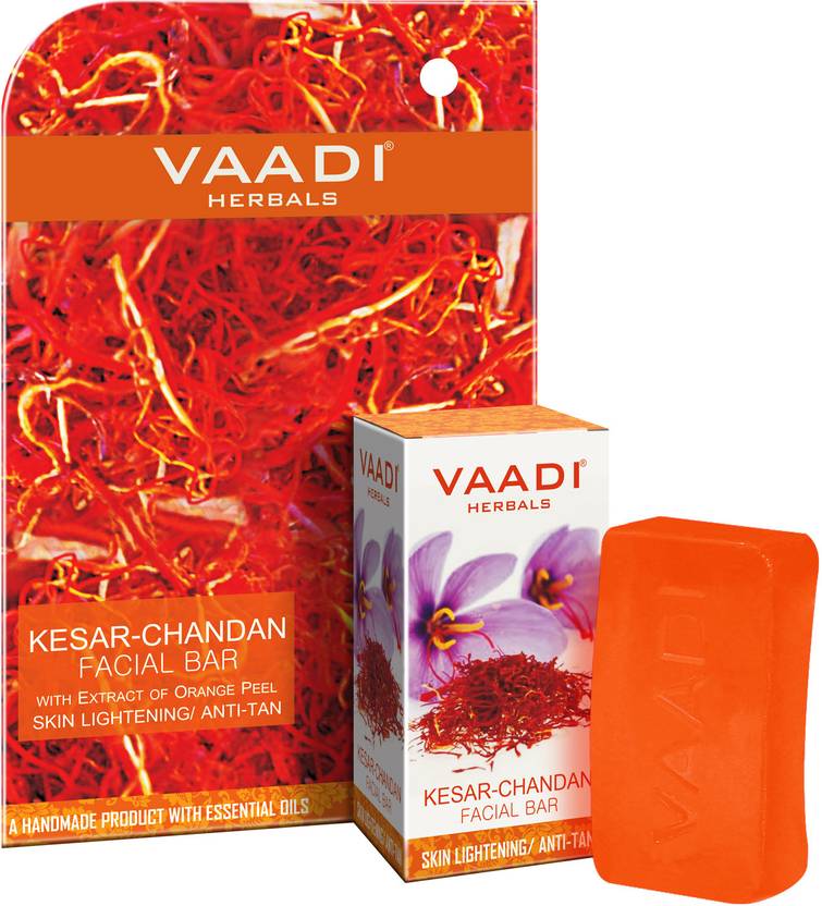 vaadi Herbals Kesar Chandan Facial Bar with Extract Orange Peel