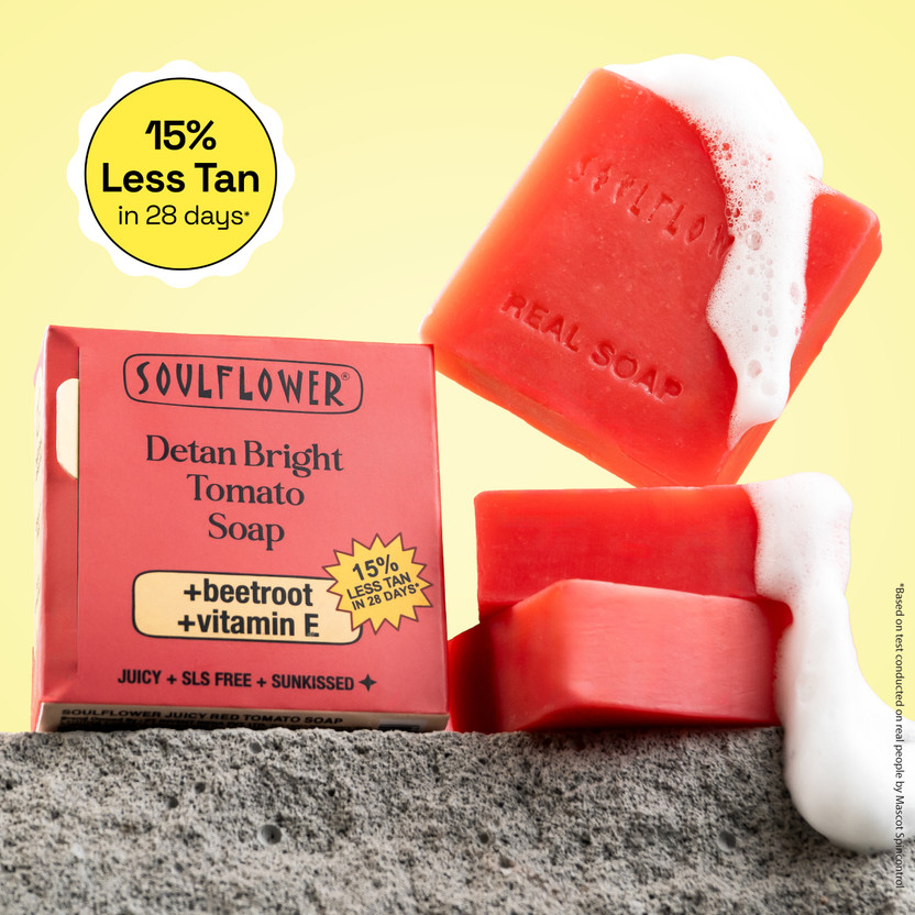 Soulflower Tomato Soap for Tan Removal, Face, Body, Cleanser