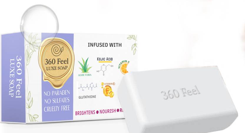 360feel Skin Lightening Soap with Kojic Acid, Glutathione & Arbutin