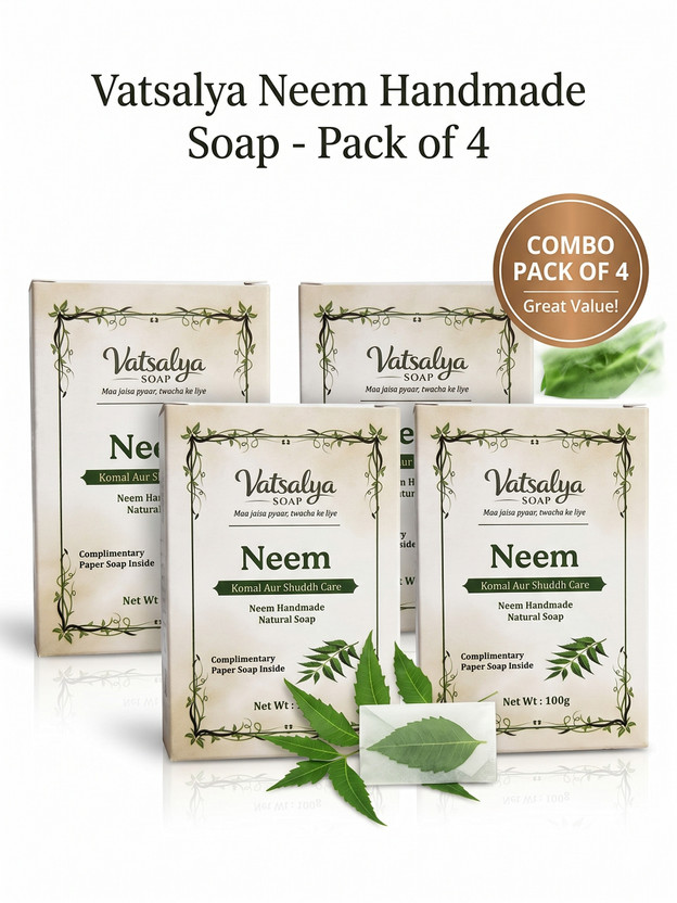 vatsalya natural care Vatsalya Neem Soap with 40 Free Paper Soap