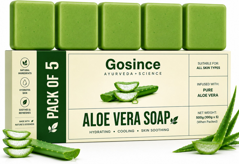 Gosince Pure Aloe Vera Moisturizing Soap for Soft & Healthy Skin