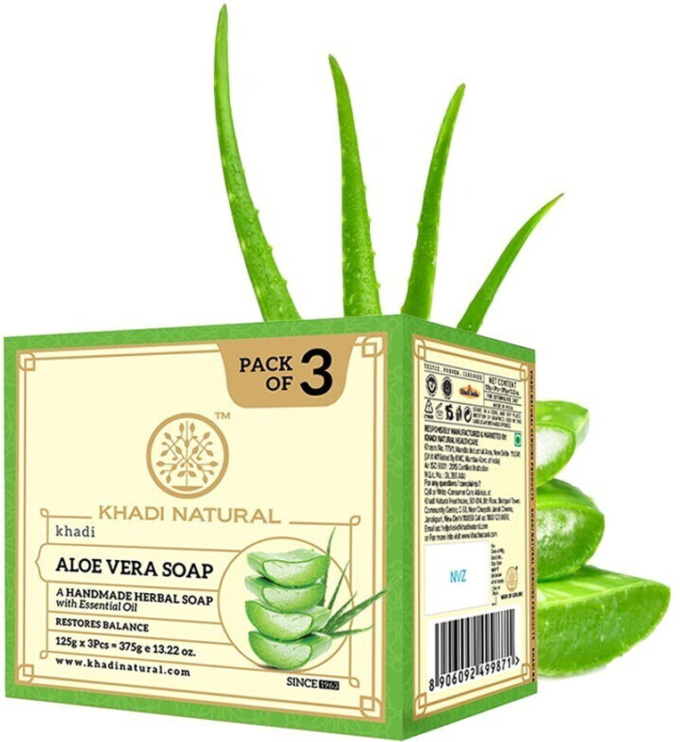 KHADI NATURAL Aloe Vera Soap for Smooth Hydrated Skin