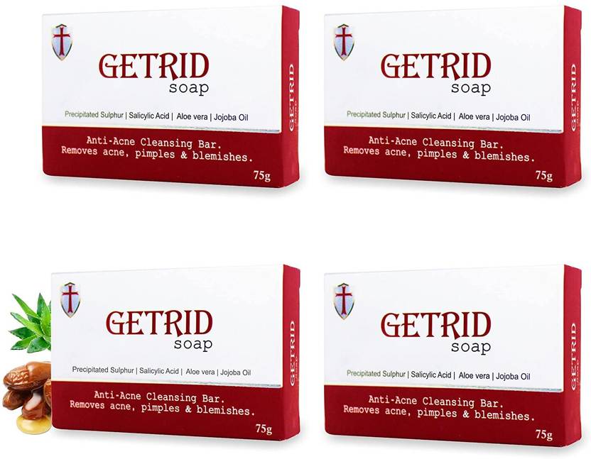 Getrid Salicylic Acid & Sulphur Soap Effective on Acne, Dandruff, Oily Skin, Itch, Body