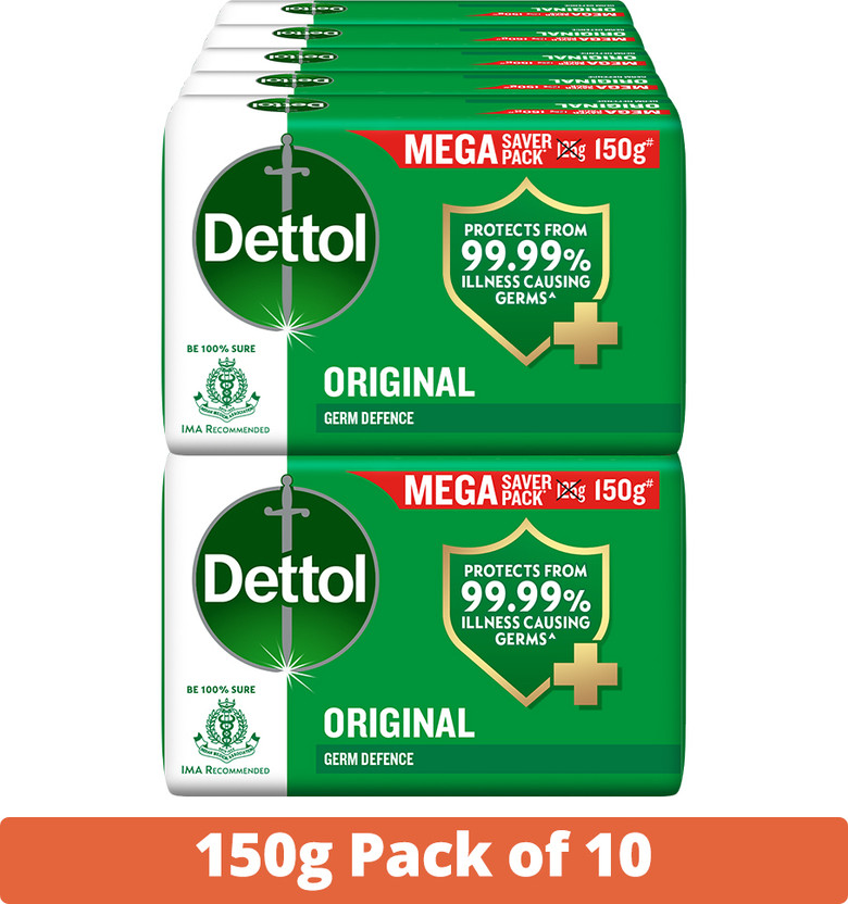 Dettol Original Bathing Soap for Men & Women, for Face, Body &