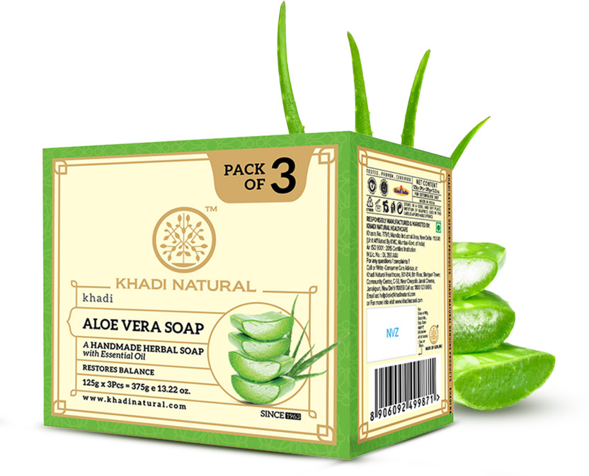 KHADI NATURAL Herbal Neem Tulsi Soap for Clean Fresh Skin