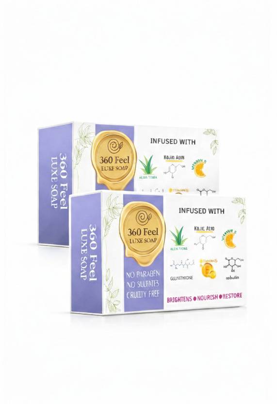 360feel Luxe Soap with Kojic Acid & Glutathione | Brightening Bath Bar