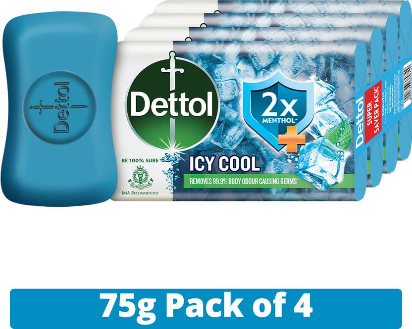Dettol Icy Cool Bathing Soap bar with 2x Menthol Price in India, Buy
