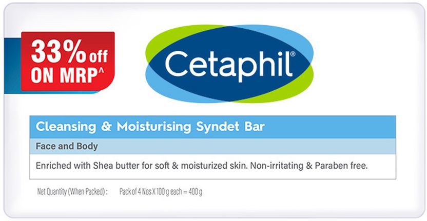 Cetaphil Cleansing Moisturizing Syndet Bar 4x100g - Image 2