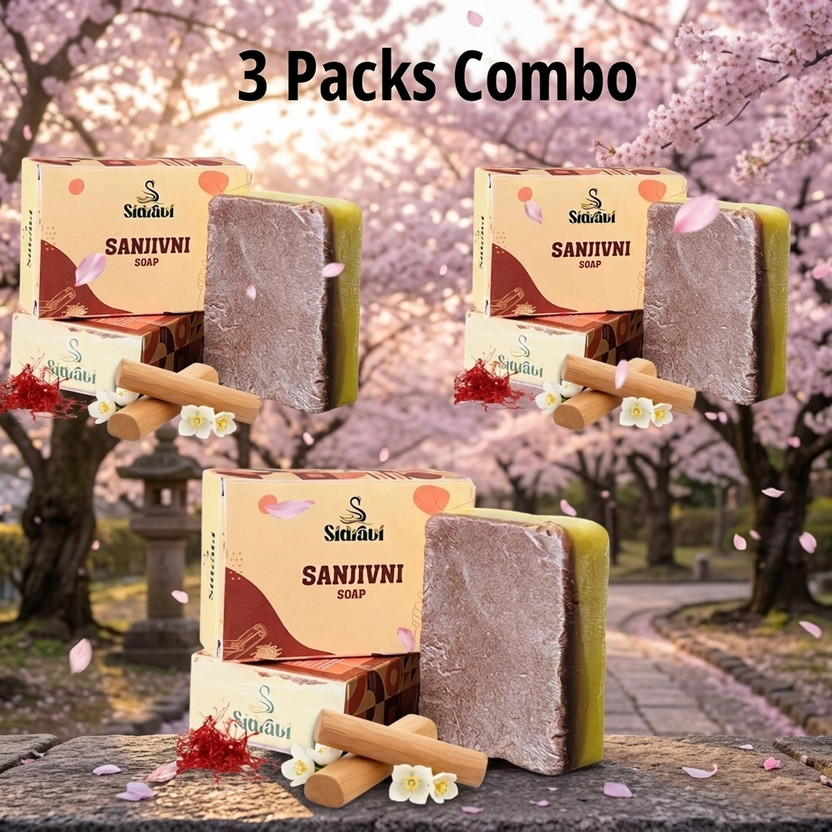 Sidravi De Tan Soap for Healthy Face Body Care 3 Pack Combo Pack