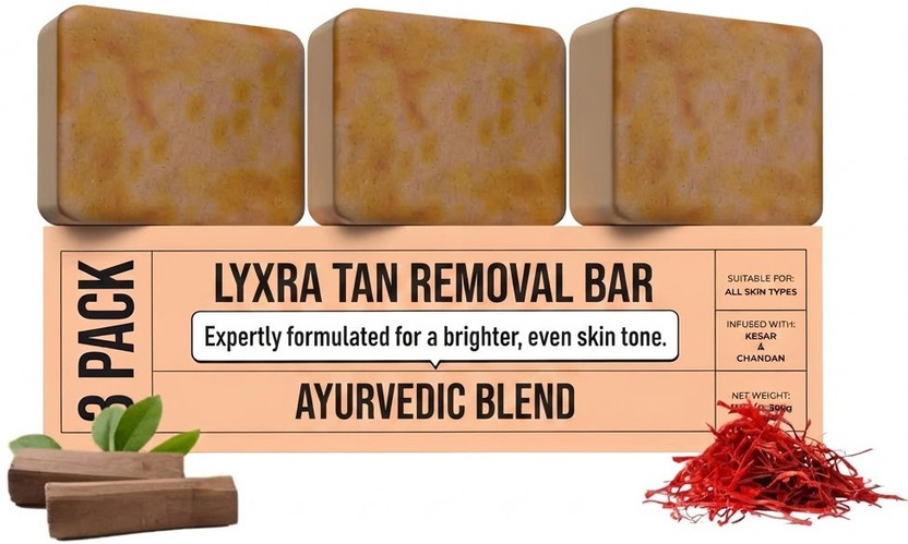 Lyxra Sandalwood Saffron Balance Soap for Sweat & Excess Oil