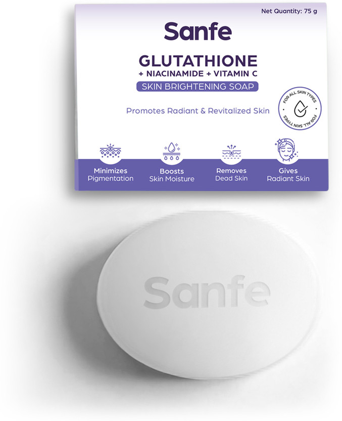 Sanfe Glutathione Niacinamide Vitamin C Brightening Soap For