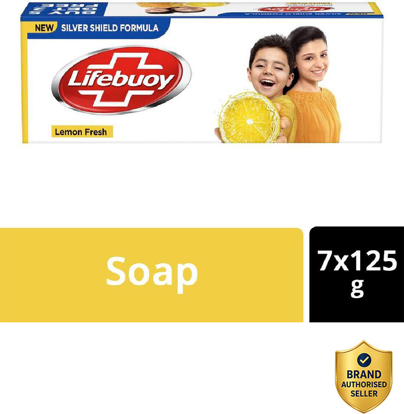 LIFEBUOY Lemon Fresh Soap 125 g (Buy 5 Get 2)