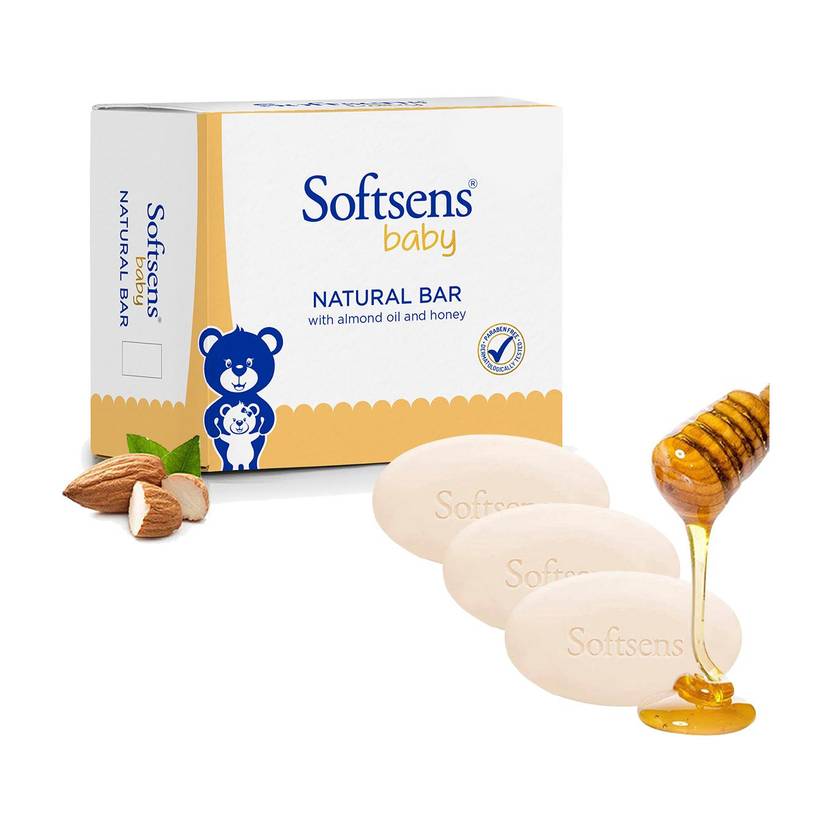 Softsens Baby Natural Bar Soap with Almond Oil & Honey
