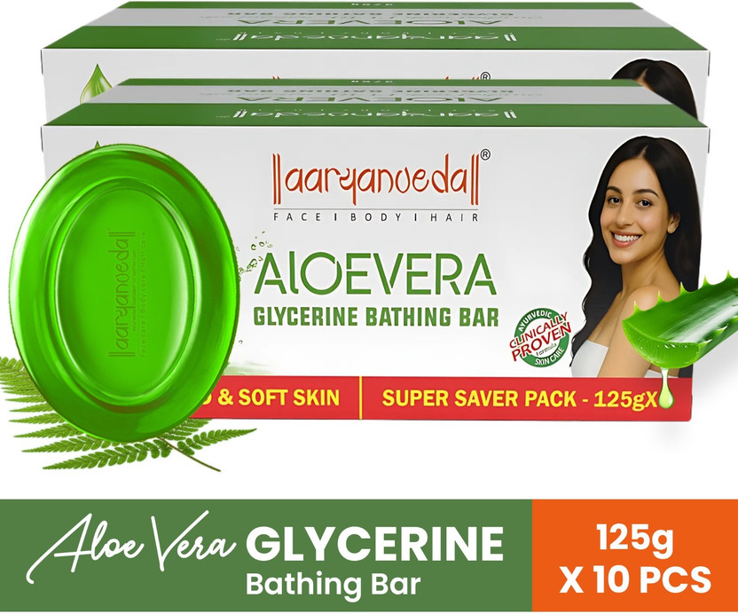Aaryanveda Aloe Vera Bathing Bar For Soothing & Moisturizing