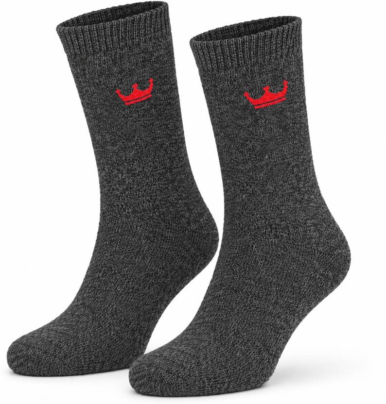 Royal Mart Merino socks Men & Women Solid Ankle Length