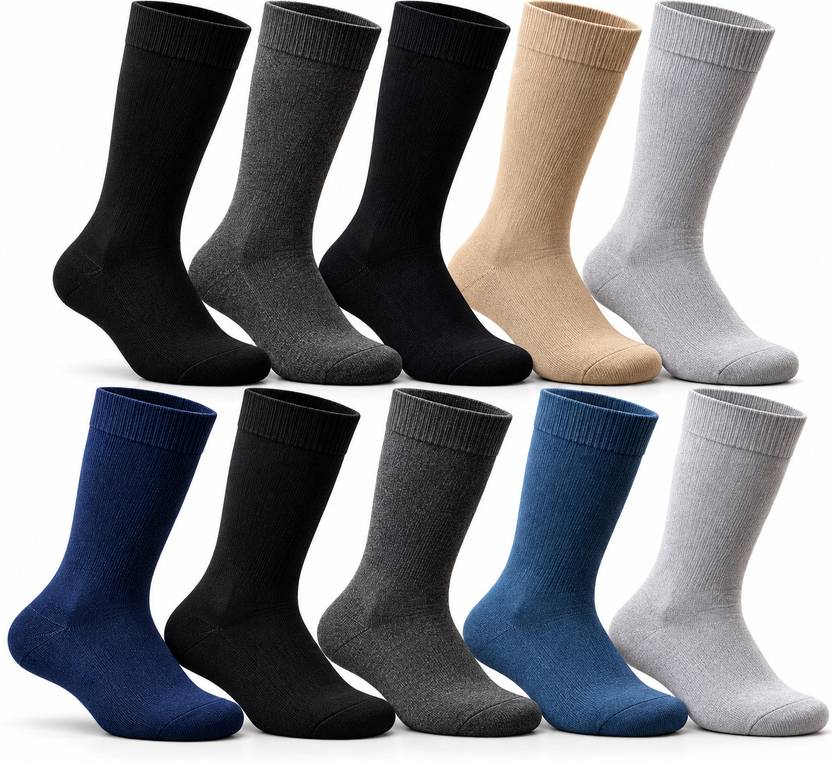 Blacktank Men Solid Calf Length