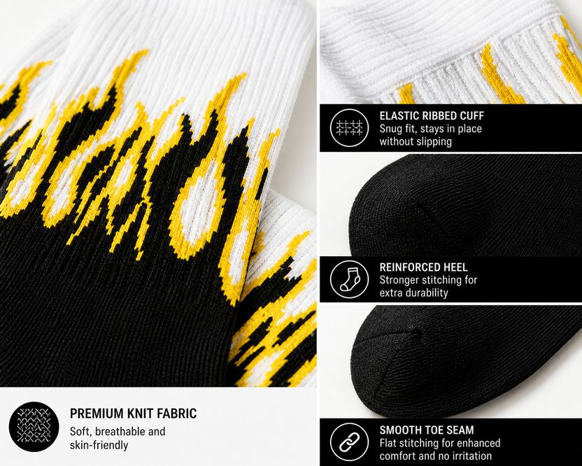 Bmode Men & Women Mid-Calf/Crew Socks (Pack of 5) - Image 4