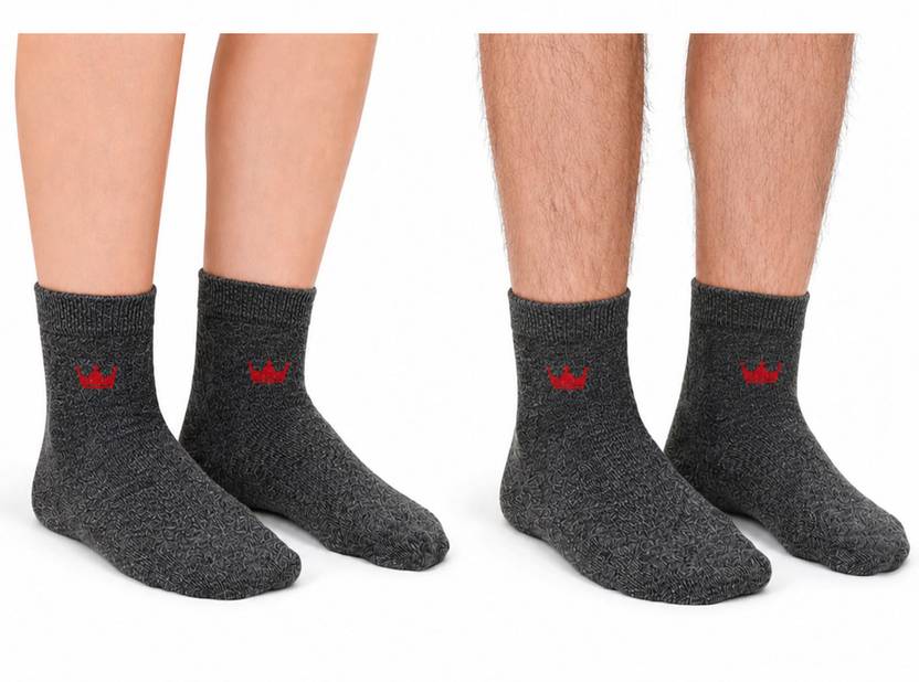 Royal Mart Stay Warm All Day: Soft & Insulating Merino Woolen Socks for Cold Weather Men & Women Solid Ankle Length
